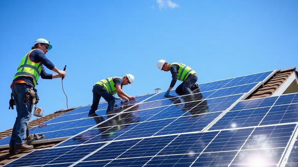 Solar Panel Installation in Table View
